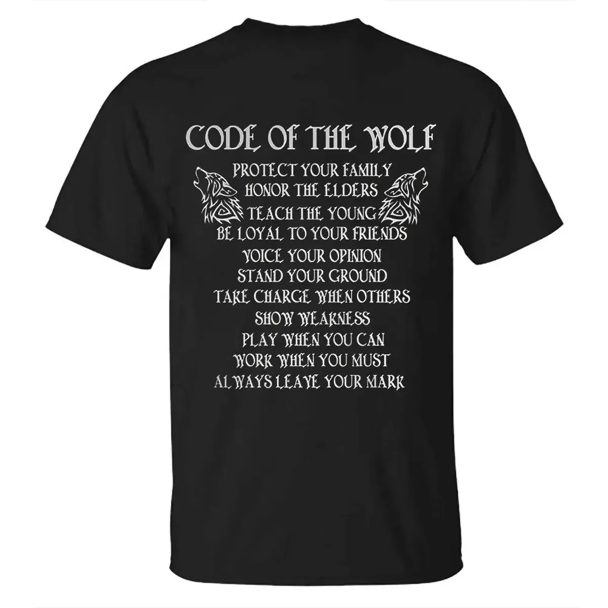 Viking Code Of The Wolf Printed Men's T-shirt sold by Polyalien product image thumbnail 2