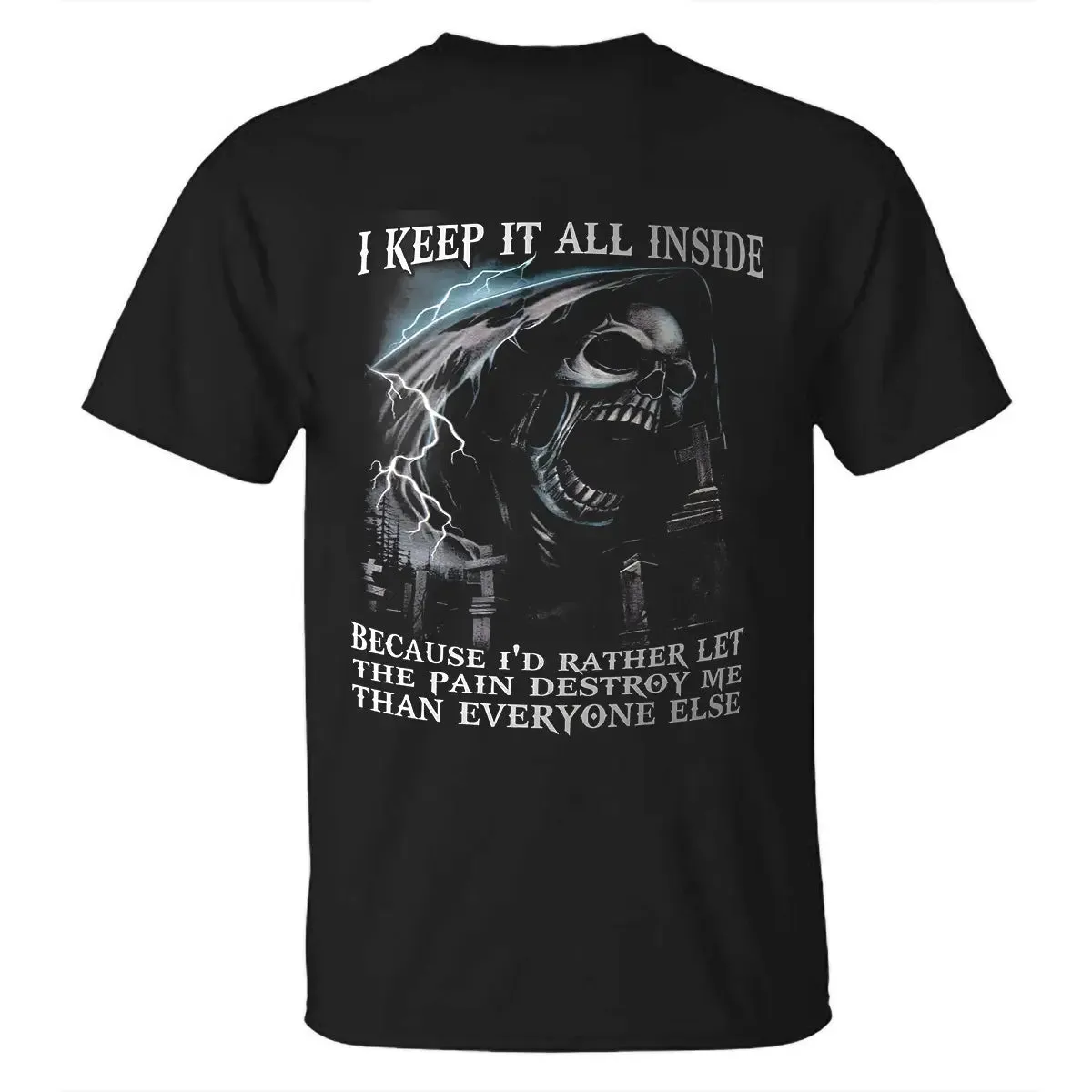 Viking I Keep It All Inside Printed Men's T-shirt sold by Polyalien product image thumbnail 2