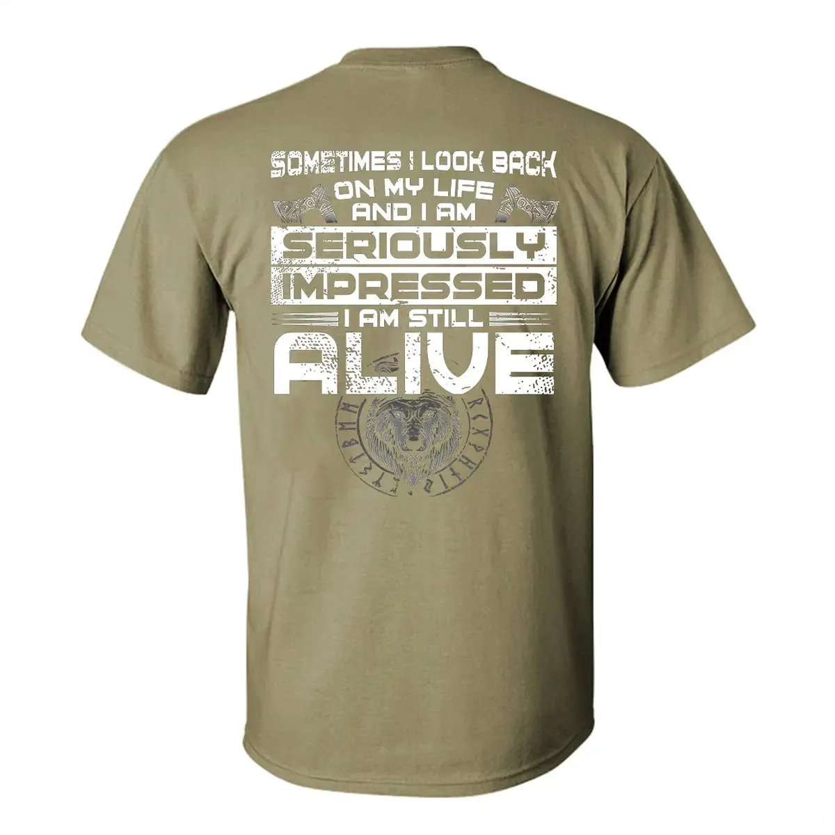 Viking Sometimes I Look Back On My Life Printed Men's T-shirt sold by Polyalien product image thumbnail 5