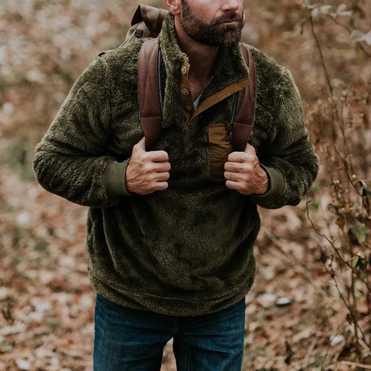 Cashmere Fall and Winter Casual Fleece Thickened Sweatshirt sold by Polyalien product image thumbnail 3