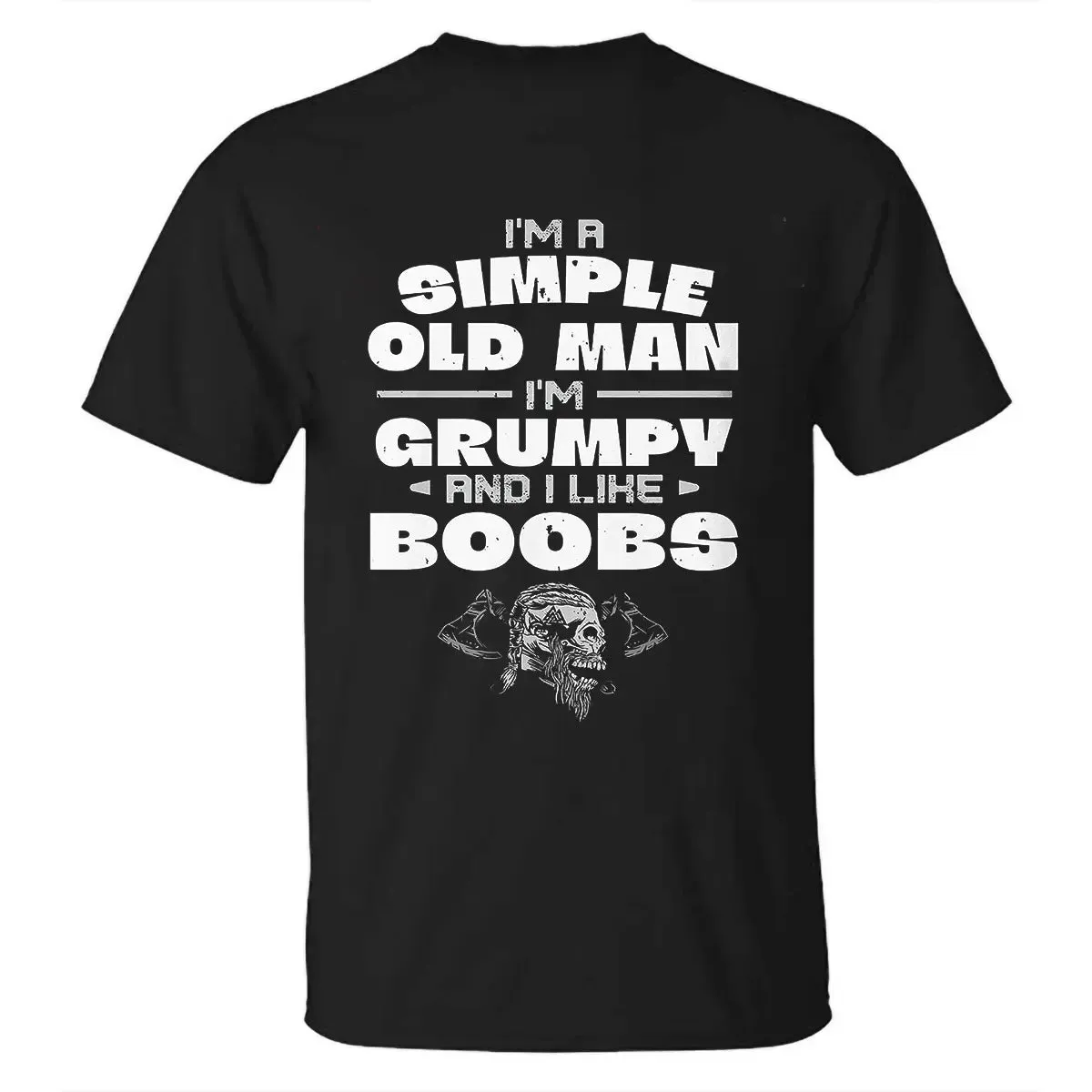 Viking I'm A Simple Old Man Printed Men's T-shirt sold by Polyalien product image thumbnail 2