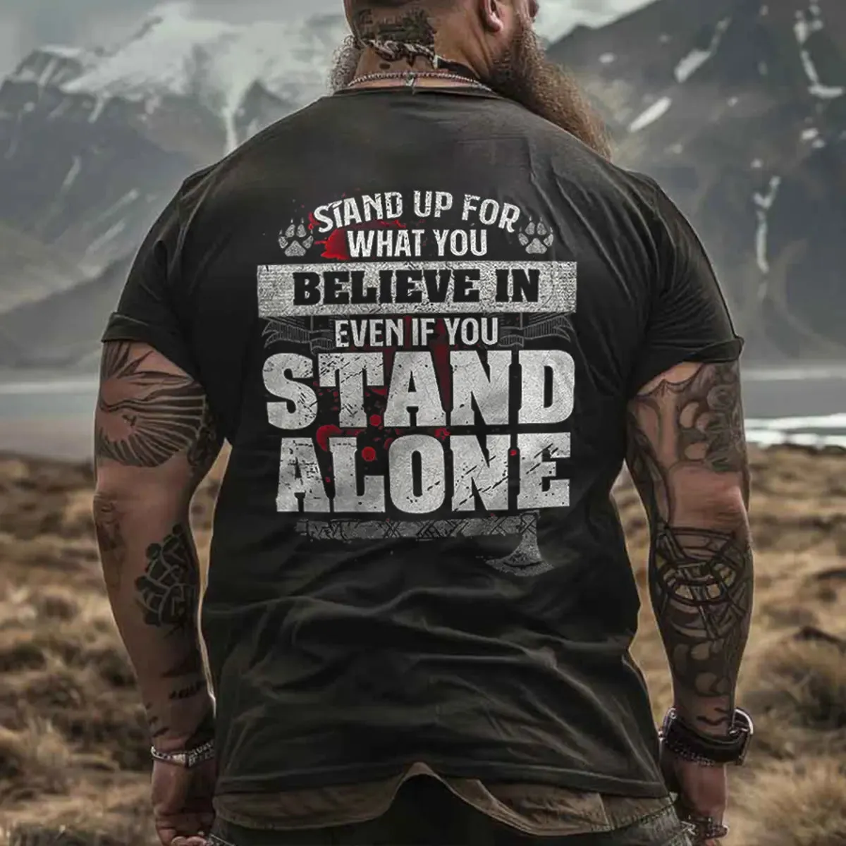 Stand Up For What You Believe In Printed Men's T-shirt sold by Polyalien