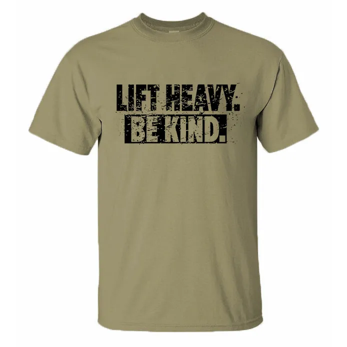 Lift Heavy. Be Kind Printed Men's T-shirt sold by Polyalien product image thumbnail 5