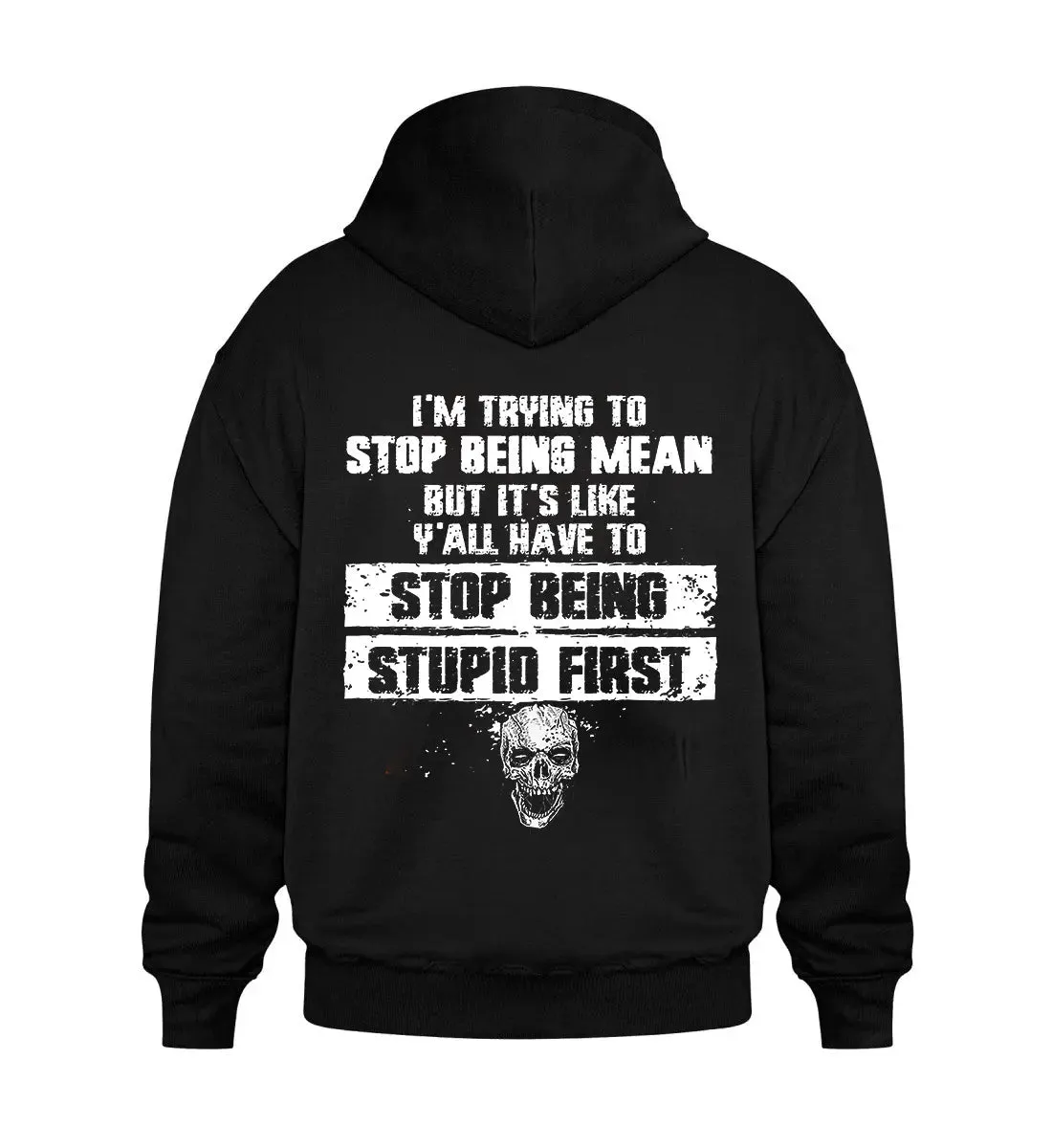 Viking I'm Trying To Stop Being Mean Printed Men's Hoodie sold by Polyalien product image thumbnail 2