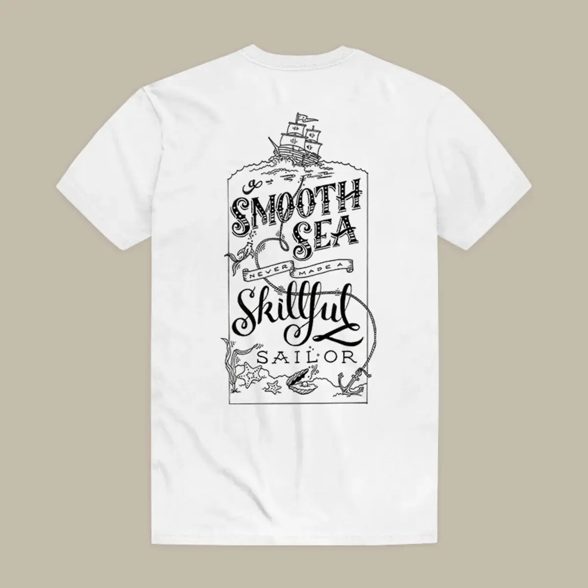 Smooth Sea Skillful Sailor Printed Men's T-shirt sold by Polyalien product image thumbnail 2