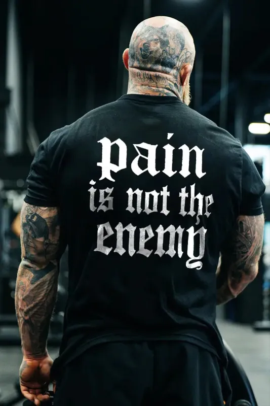 Pain Is Not The Enemy Printed Casual Men's T-shirt sold by Polyalien