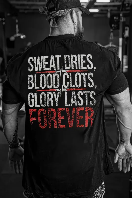 Sweat Dries Blood Clots Printed Casual Men's T-shirt sold by Polyalien