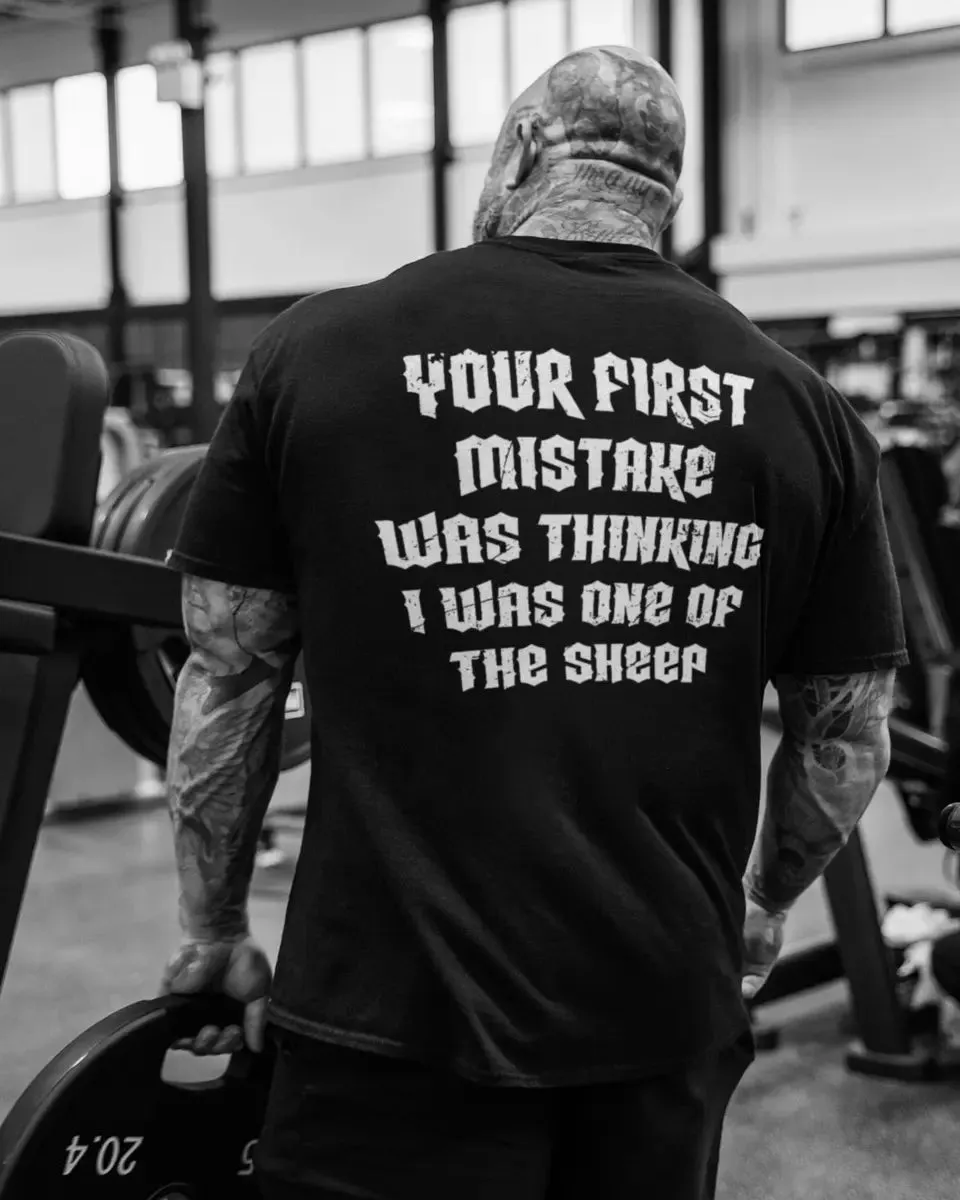 You First Mistake Was Thinking Printed Casual Men's T-shirt sold by Polyalien product image thumbnail 2