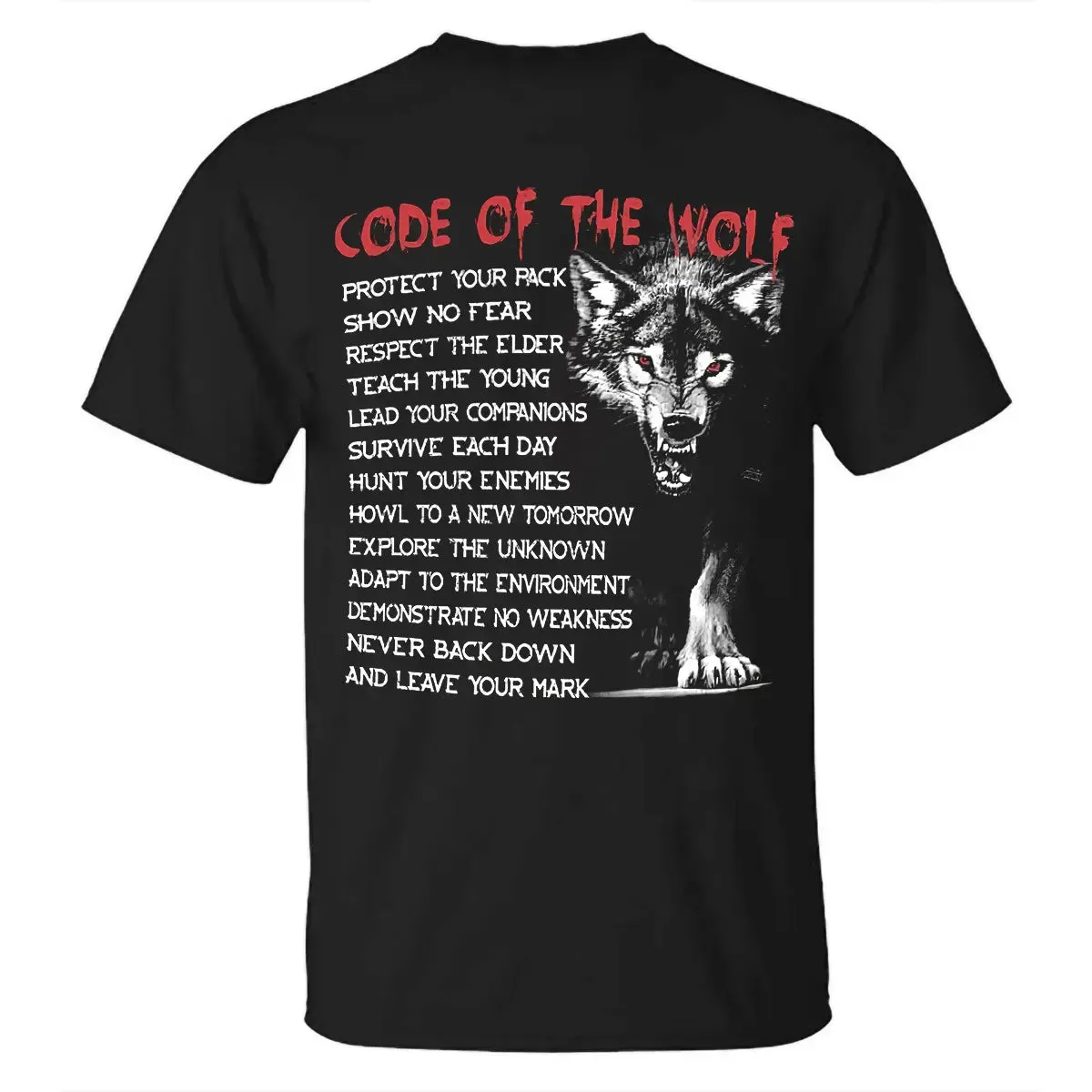 Viking Code Of The Wolf Printed Men's T-shirt sold by Polyalien product image thumbnail 2