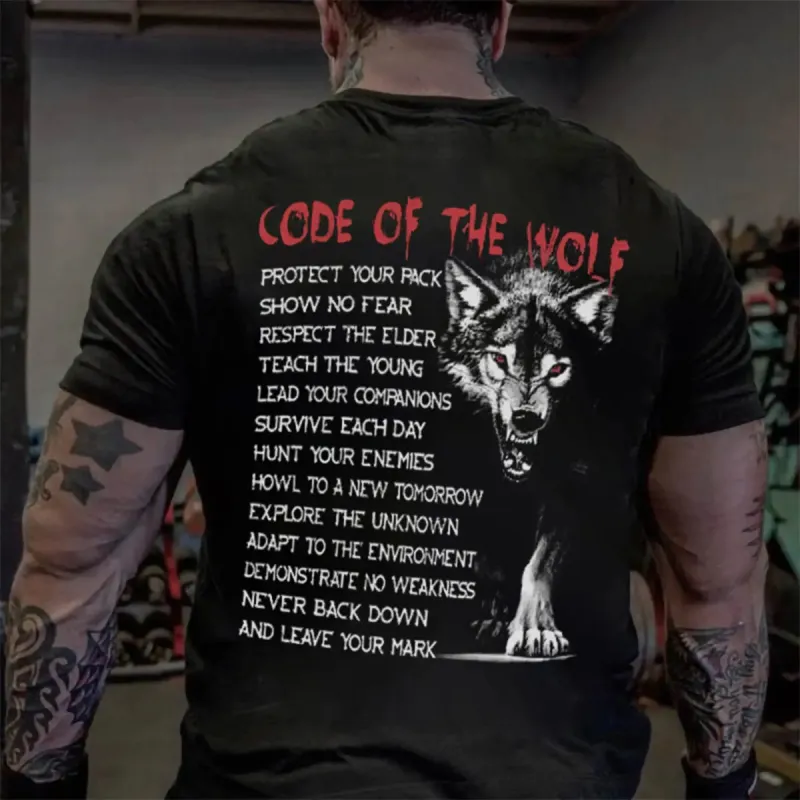 Viking Code Of The Wolf Printed Men's T-shirt sold by Polyalien