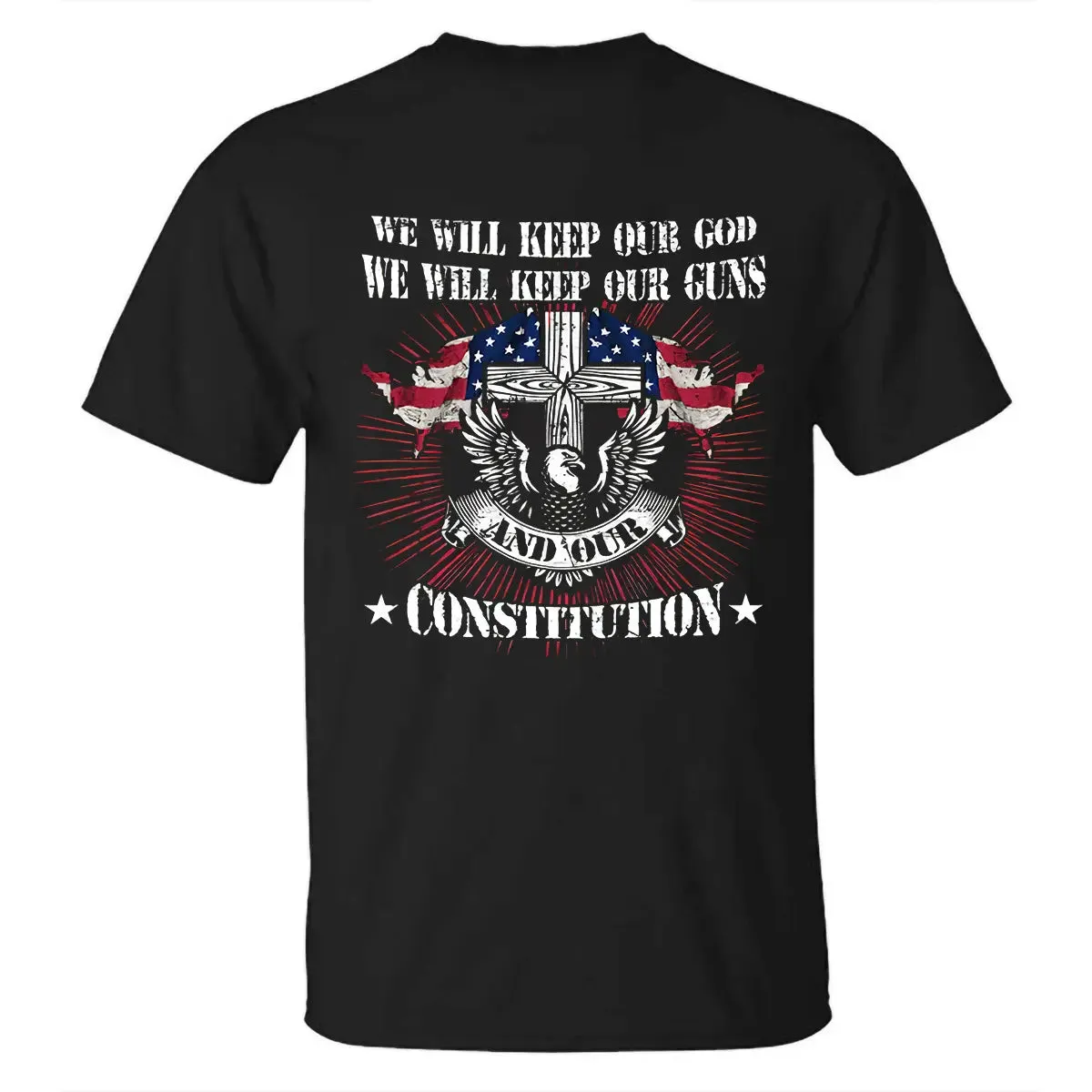Viking We Will Keep Our God Printed Men's T-shirt sold by Polyalien product image thumbnail 2
