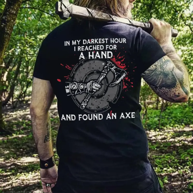 Viking In My Darkest Hour  Printed Men's T-shirt sold by Polyalien