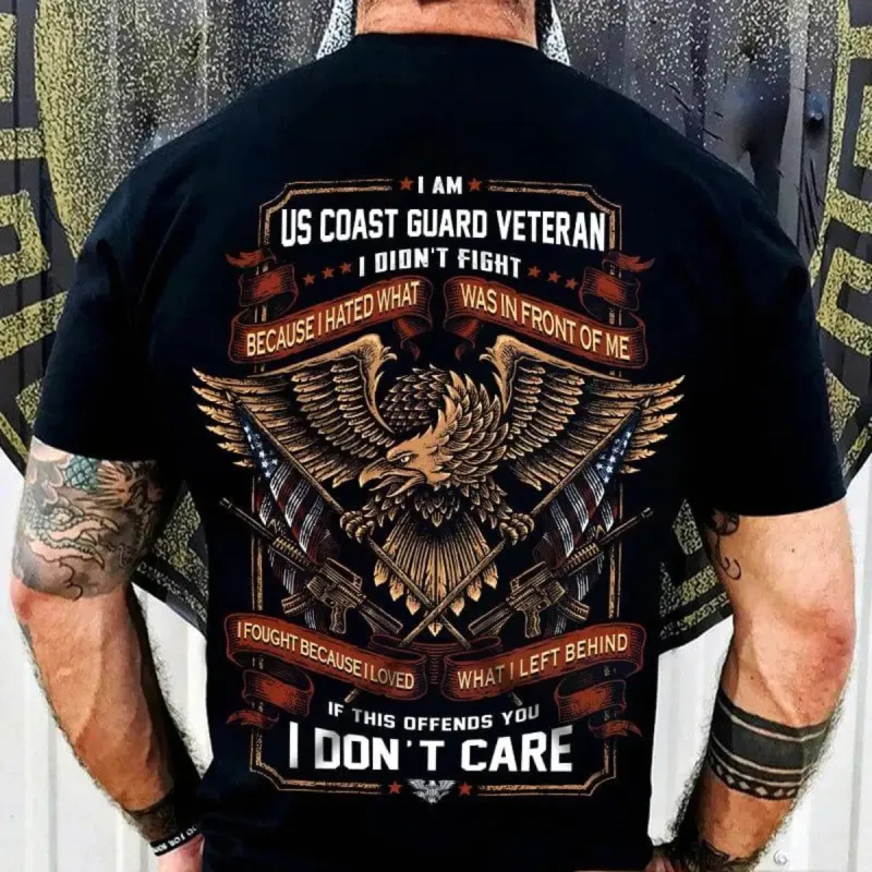 Viking I Am Us Coast Guard Veteran Printed Men's T-shirt made by Polyalien