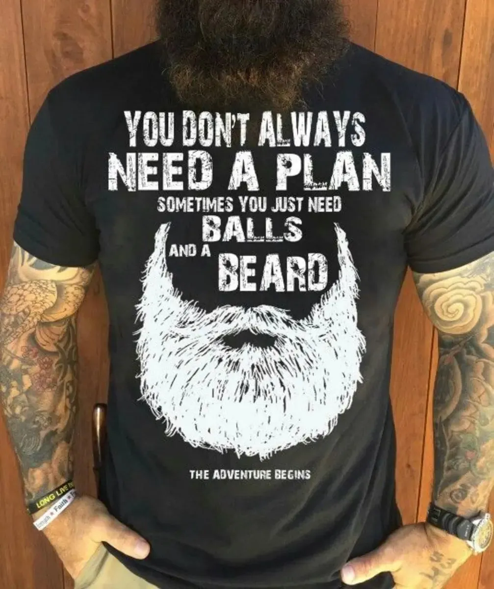 Viking You Don't Always Need A Plan Printed Men's T-shirt sold by Polyalien product image thumbnail 2