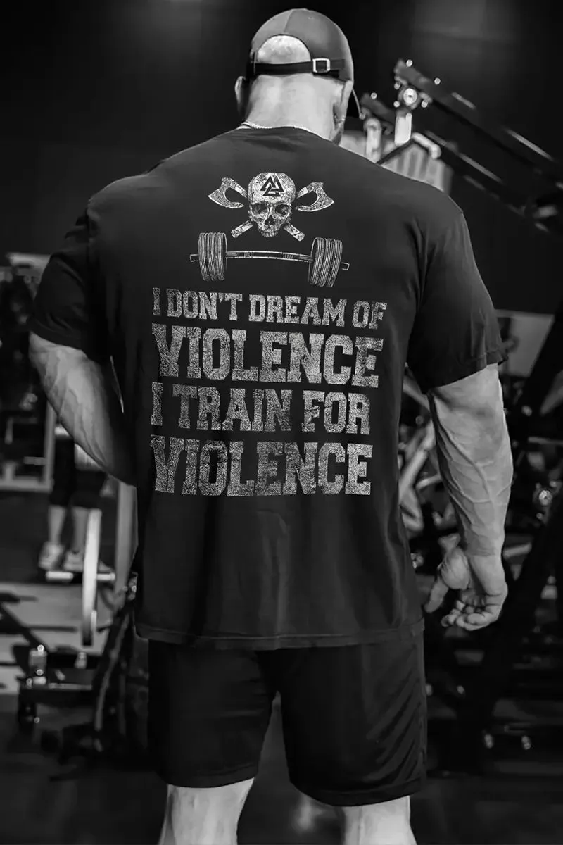 Violence I Train For Violence Printed Men's T-shirt sold by Polyalien