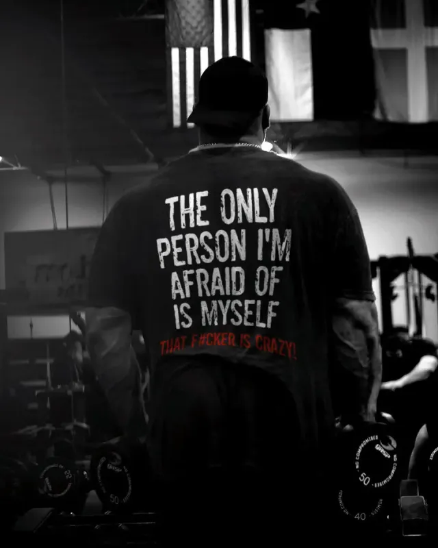 The only person I'm afraid of is myself  Print Men's T-shirt sold by Polyalien