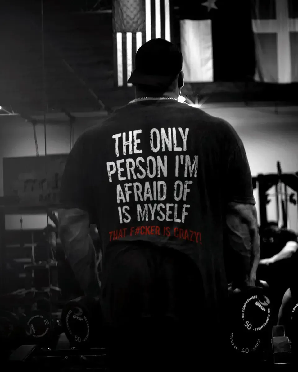 The only person I'm afraid of is myself Print Men's T-shirt sold by Polyalien
