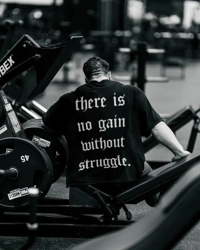There is no gain without struggle Print Men's T-shirt sold by Polyalien