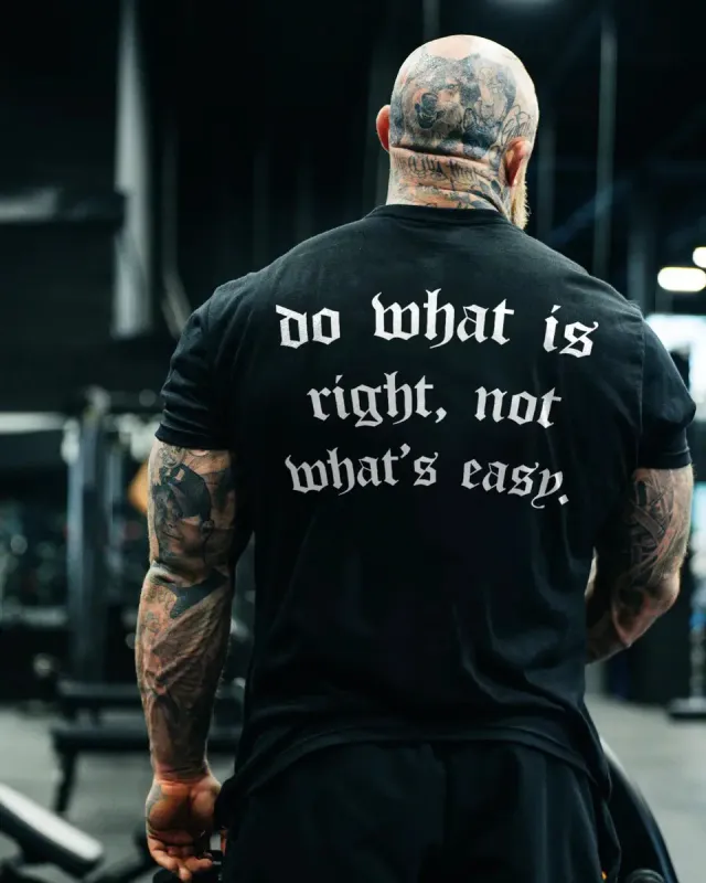 Do what is right,not what's easy    Print Men's T-shirt sold by Polyalien