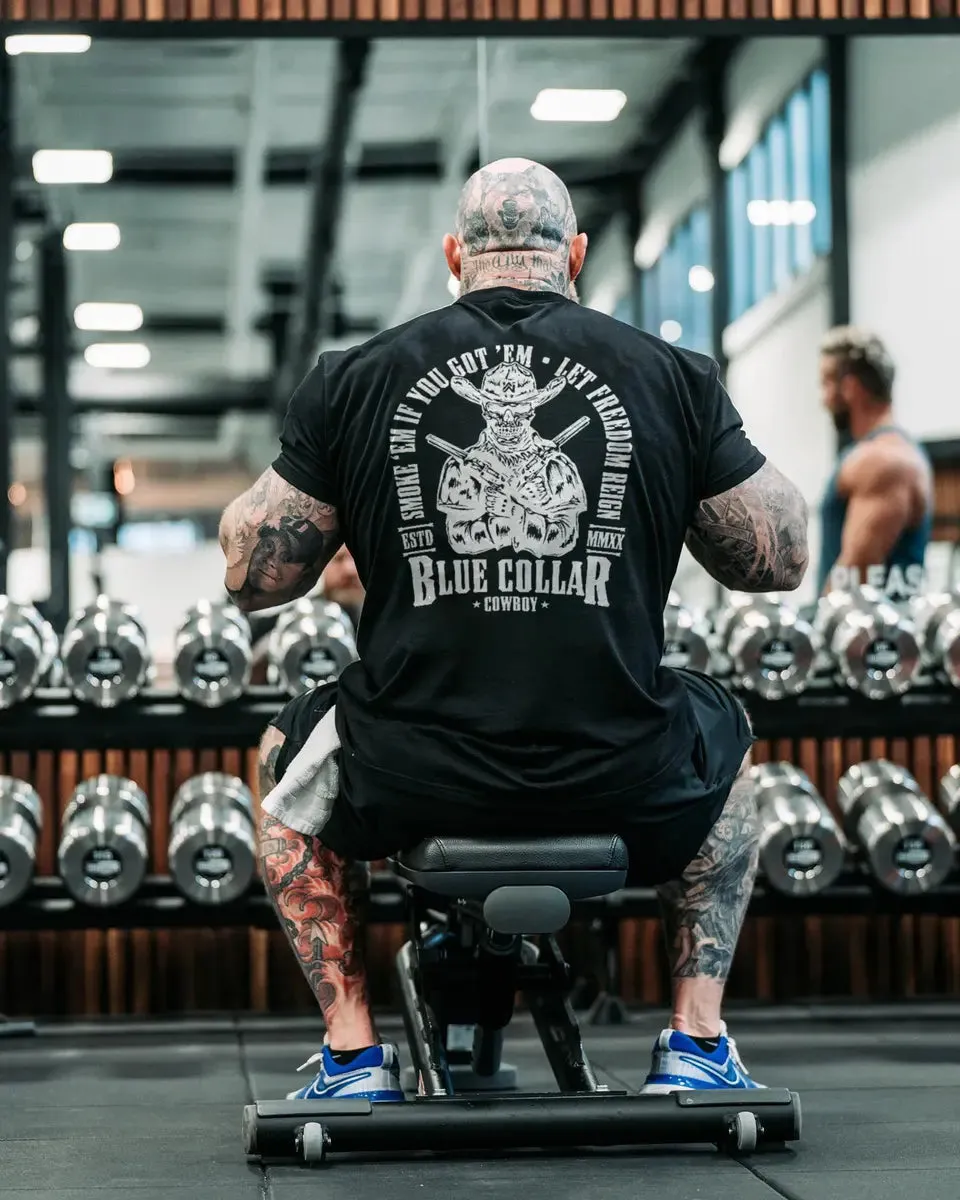 Smoke em if you got'em ,let freedom reign Print Men's T-shirt sold by Polyalien product image thumbnail 2