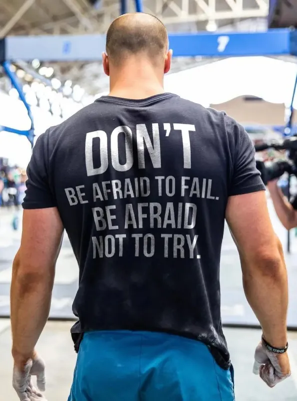 Don't be afraid to fail Print Men's T-shirt sold by Polyalien