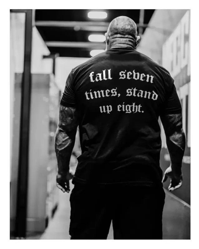 Fall seven times,stand up eight   Print Men's T-shirt sold by Polyalien
