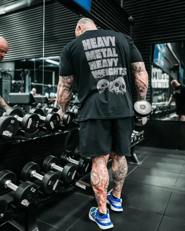 Heavy mental heavy weights  Print Men's T-shirt sold by Polyalien