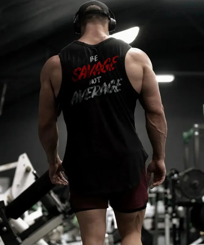 Be savage,not average Printed Men's Vest sold by Polyalien