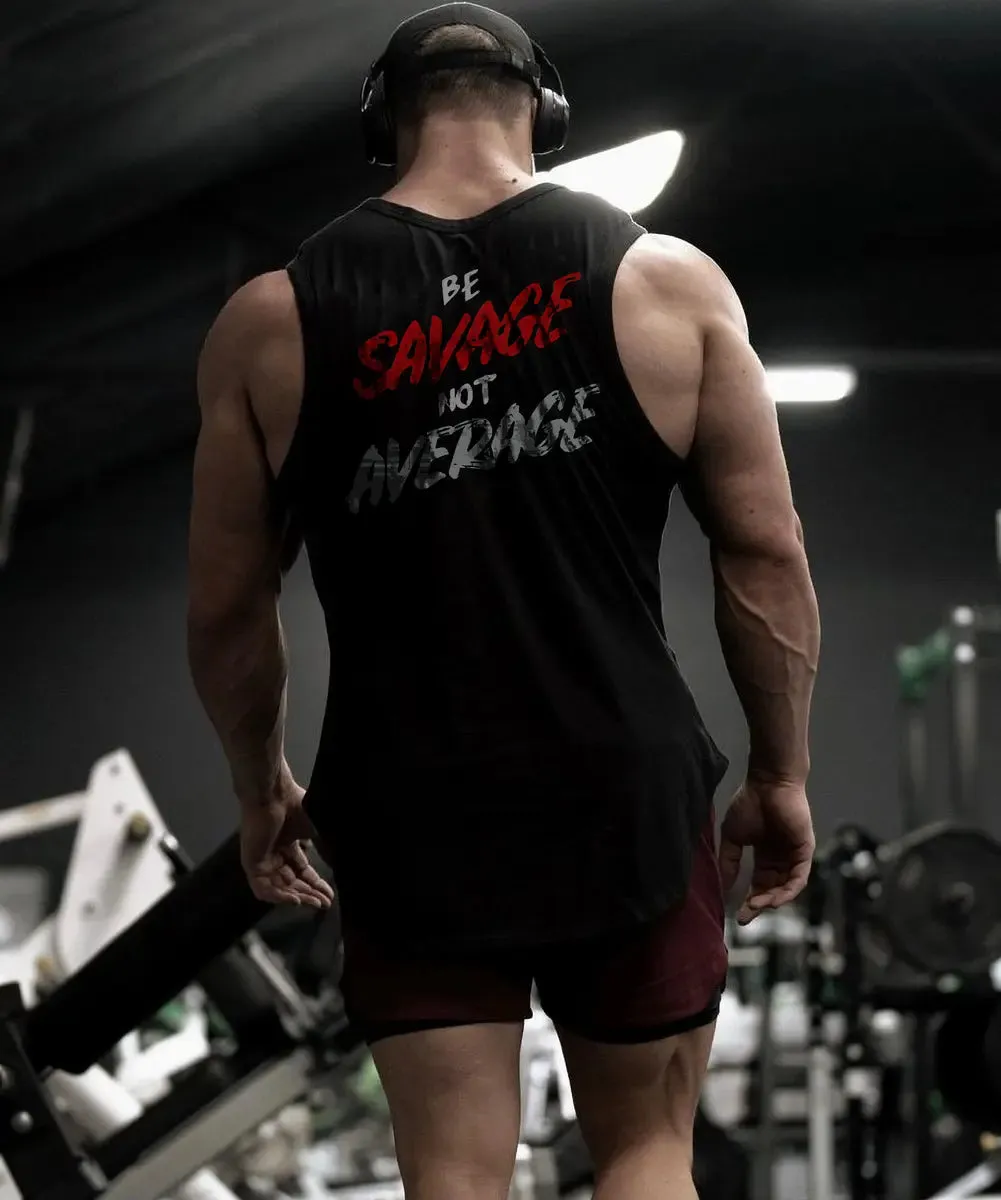 Be savage,not average Printed Men's Vest sold by Polyalien