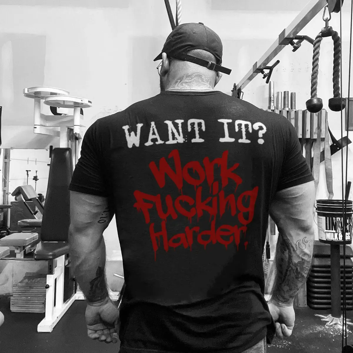 Want it? Work fucking harder Print Men's T-shirt sold by Polyalien