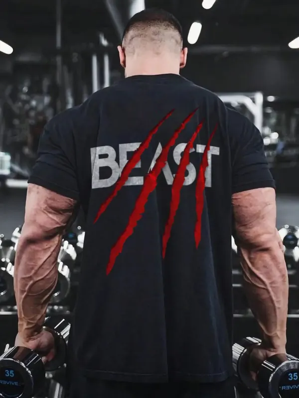 Beast Print Men's T-shirt sold by Polyalien