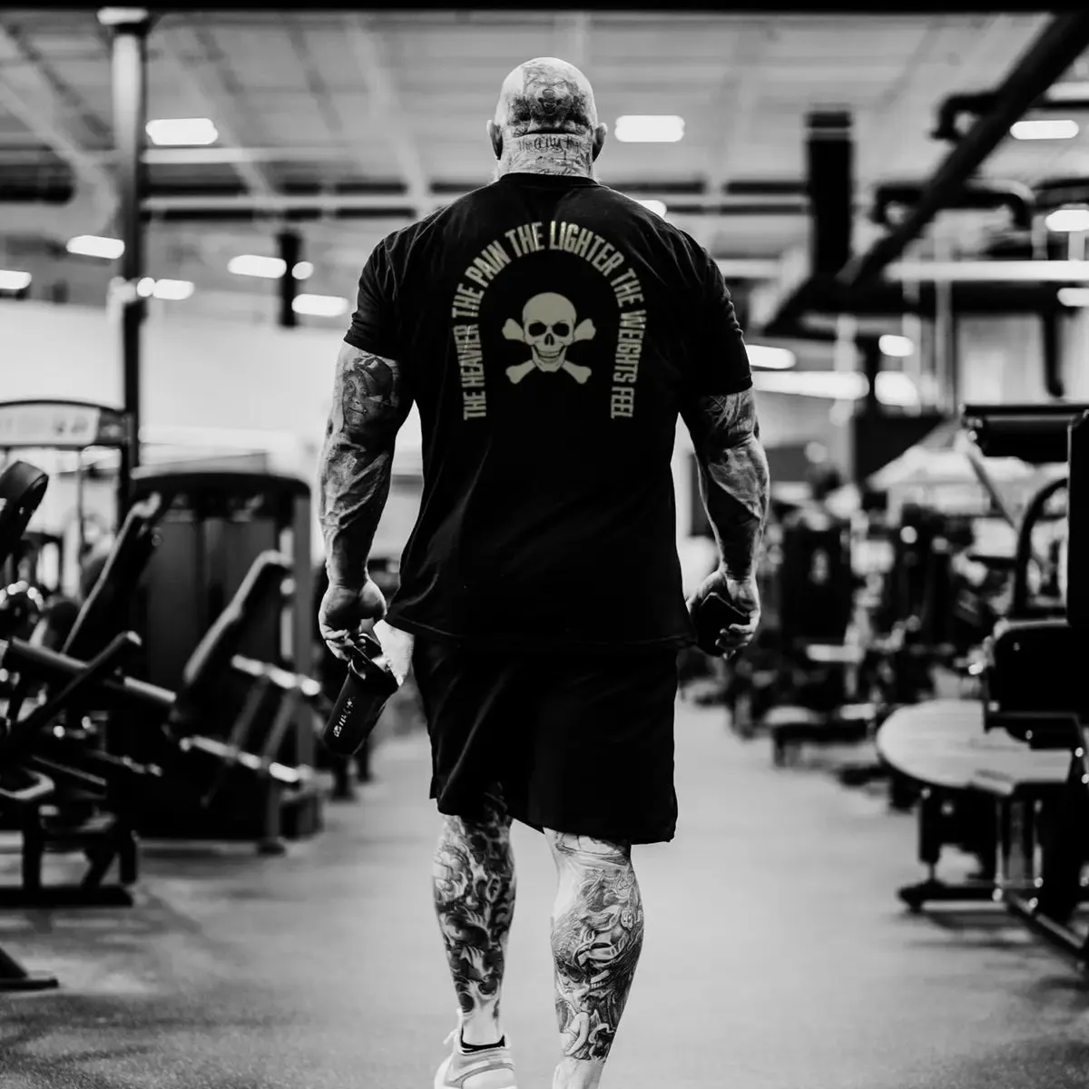 The heavier the pain the lighter the weights feel Print Men's T-shirt sold by Polyalien