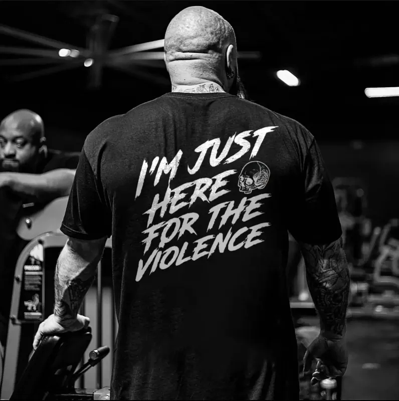 I'm just here for the violence Print Men's T-shirt sold by Polyalien