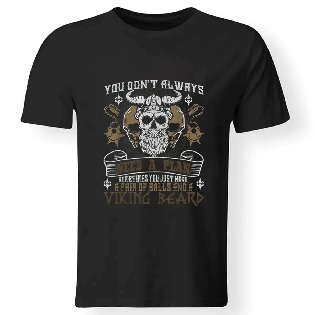 Viking You Don't Always Need A Plan Printed Men's T-shirt sold by Polyalien product image thumbnail 2