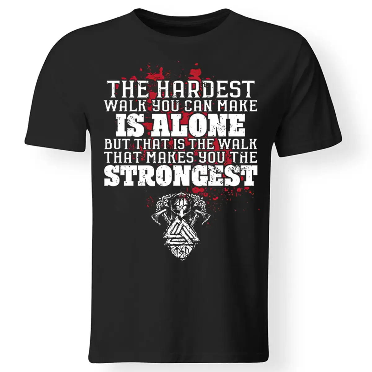 Viking The Hardest Walk You Can Make Is Alone Printed Men's T-shirt sold by Polyalien product image thumbnail 2
