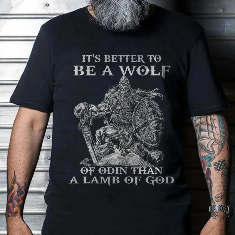Viking It's Better To Be A Wolf Printed Men's T-shirt sold by Polyalien