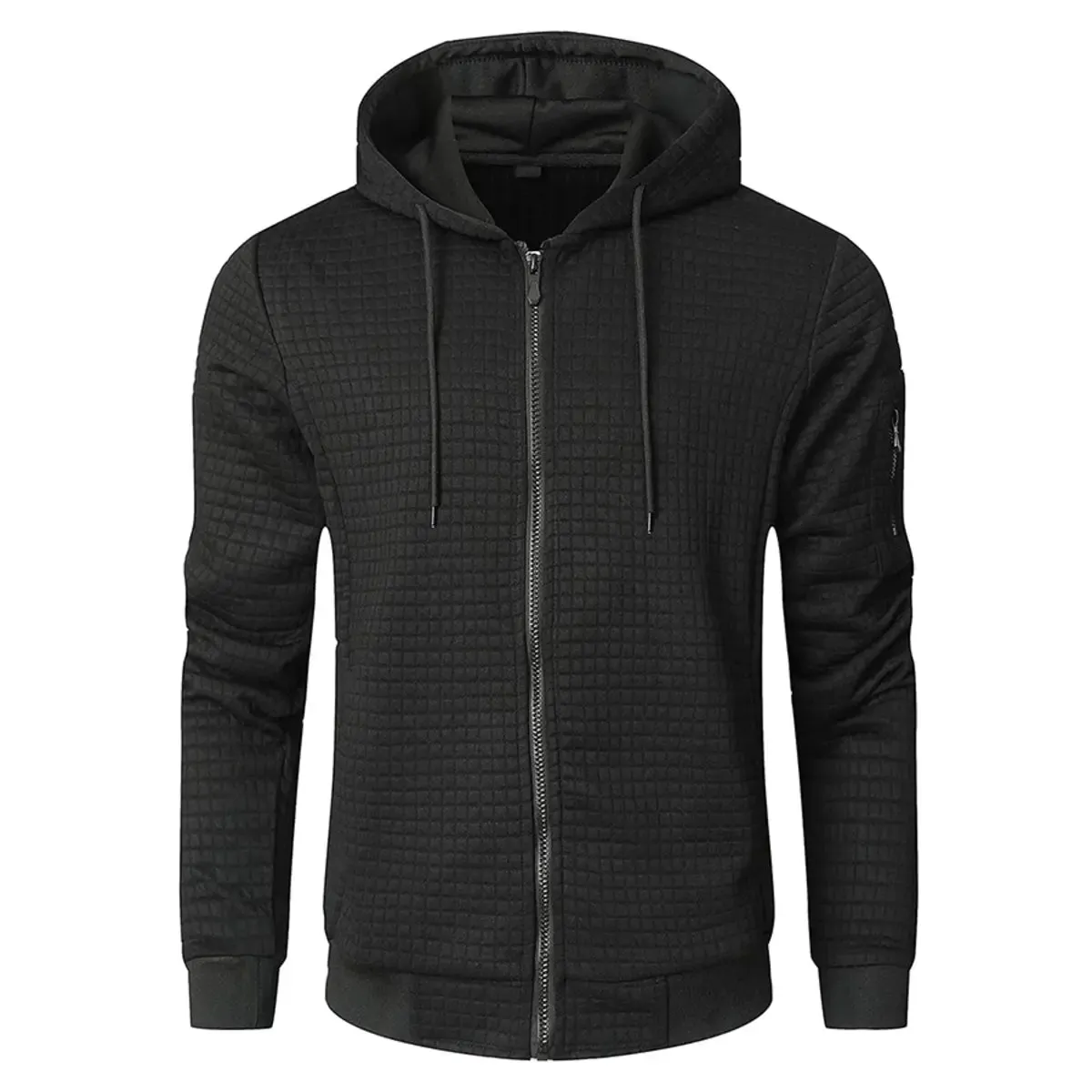 Men's Casual Ribbed Drawstring Engineered Warmth Hoodie sold by Polyalien product image thumbnail 5
