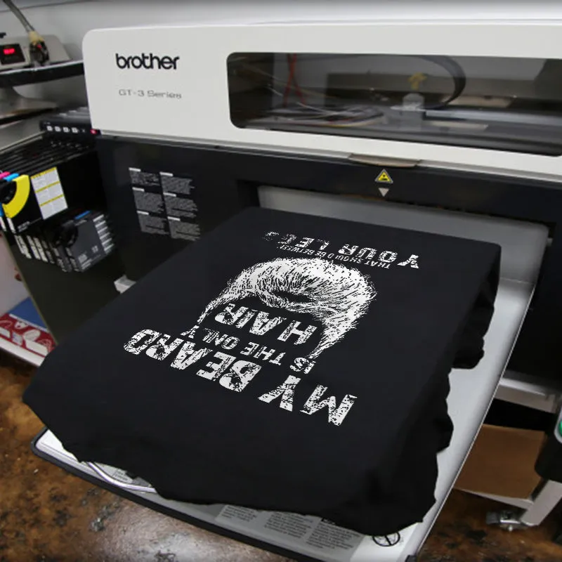 Vikings My Beard Is The Only Hair Printed Men's T-shirt sold by Polyalien product image thumbnail 3