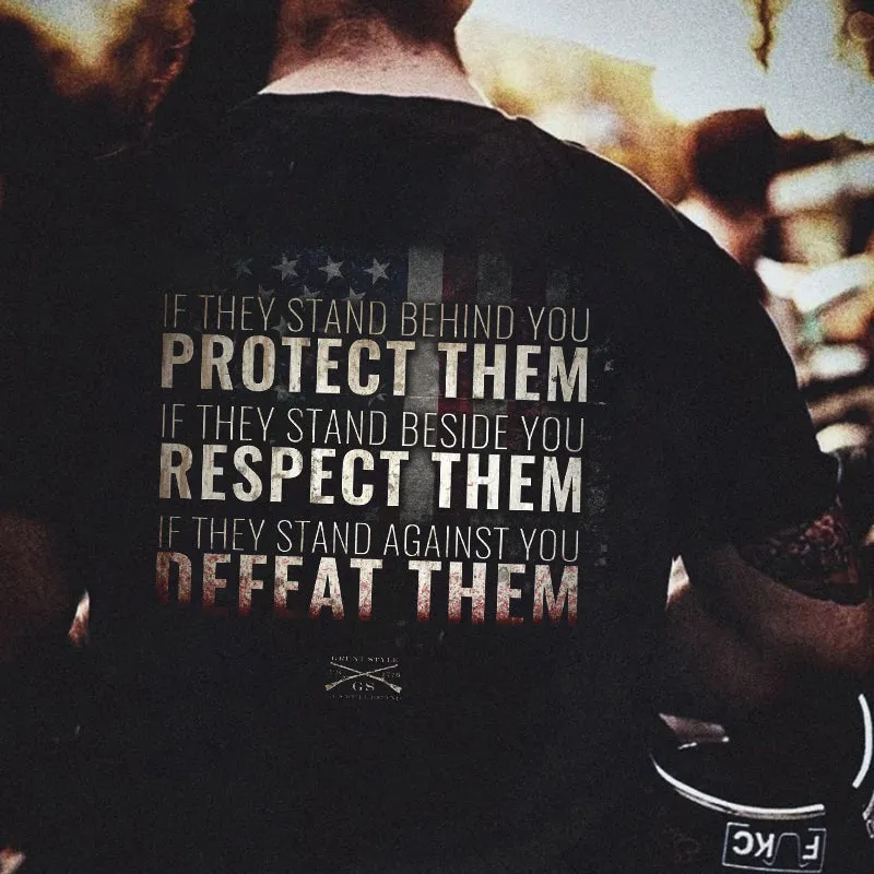 If They Stand Behind You Protect Them Printed Men's T-shirt sold by Polyalien