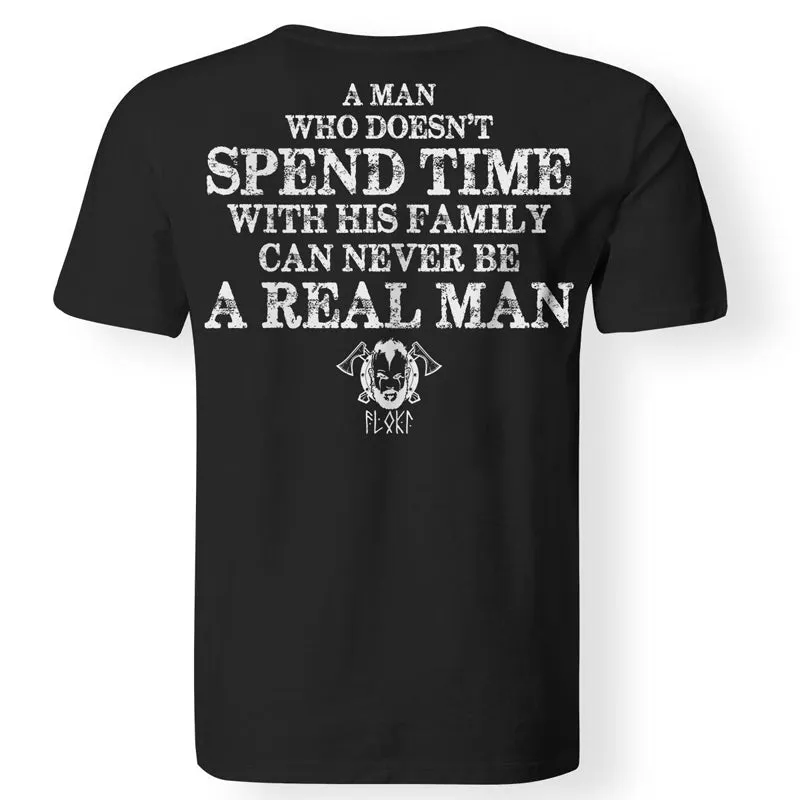 A Man Who Doesn't Spend Time Printed Men's T-shirt sold by Polyalien product image thumbnail 2
