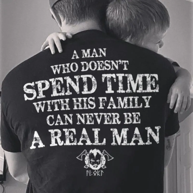 A Man Who Doesn't Spend Time Printed Men's T-shirt sold by Polyalien
