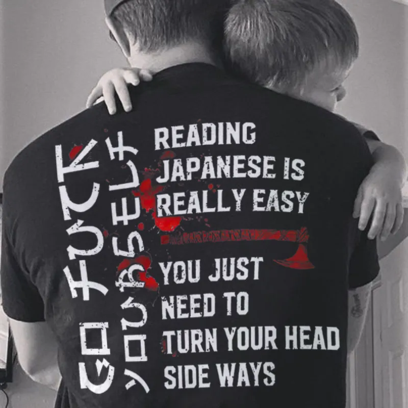 Vikings Reading Japanese Is Really Easy Men's T-shirt sold by Polyalien