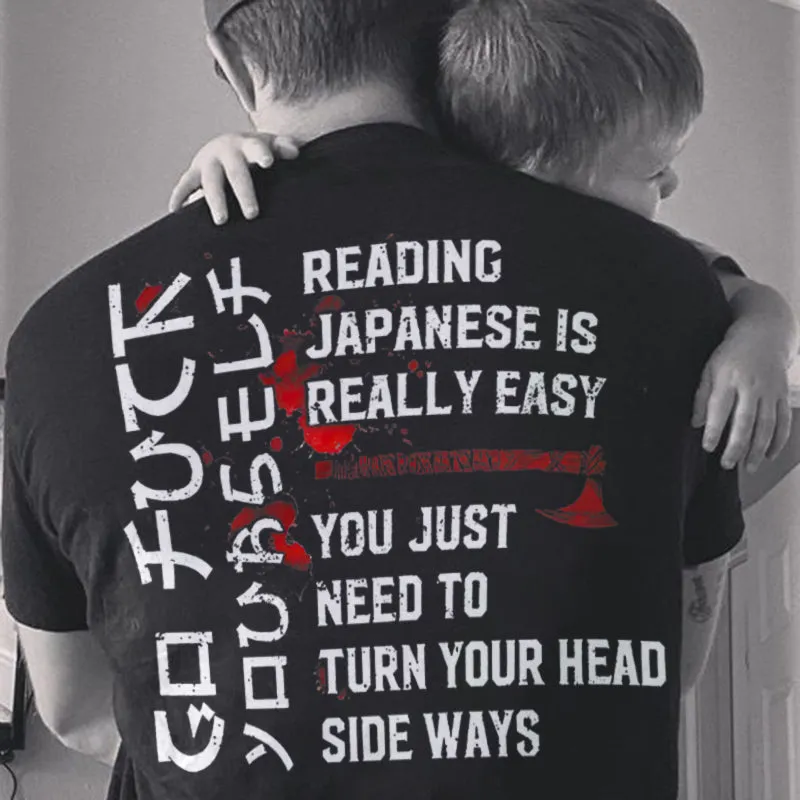 Vikings Reading Japanese Is Really Easy Men's T-shirt sold by Polyalien