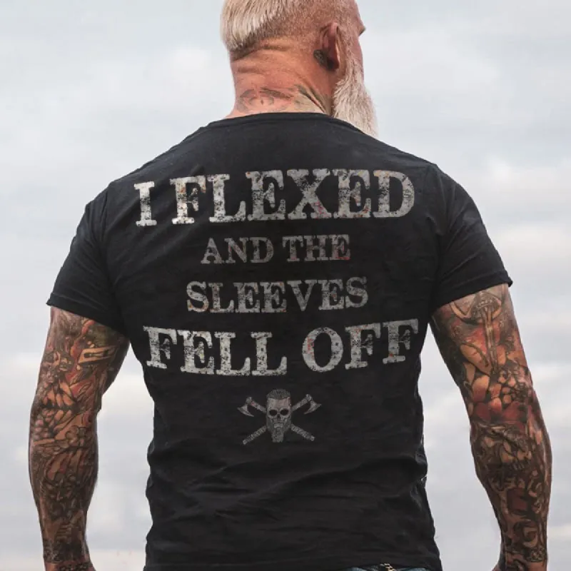 Vikings I Flexed And The Sleeves Fell Off Men's T-shirt sold by Polyalien