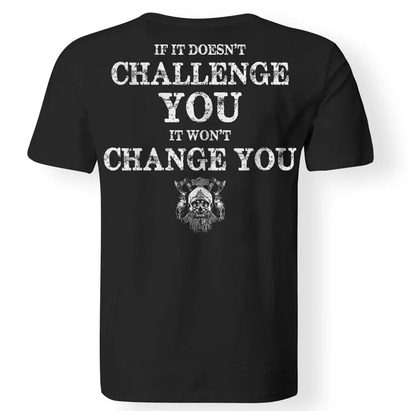 Vikings If It Doesn't Challenge You Men's T-shirt sold by Polyalien product image thumbnail 2