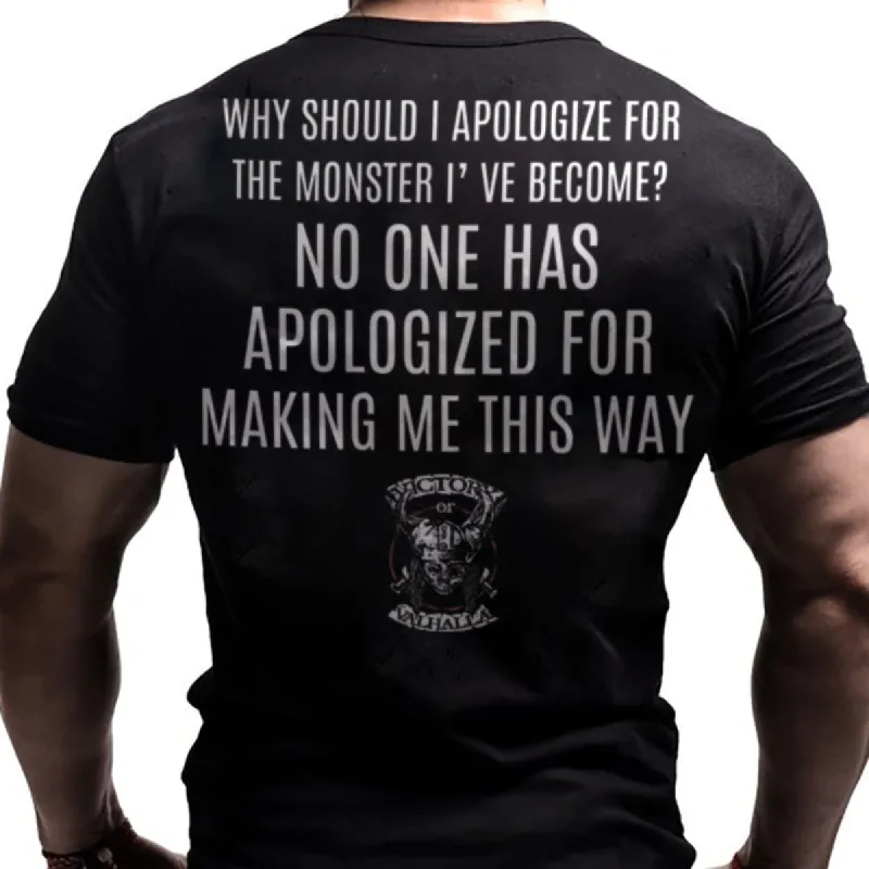 Vikings Why Should I Apologize For Printed Men's T-shirt sold by Polyalien