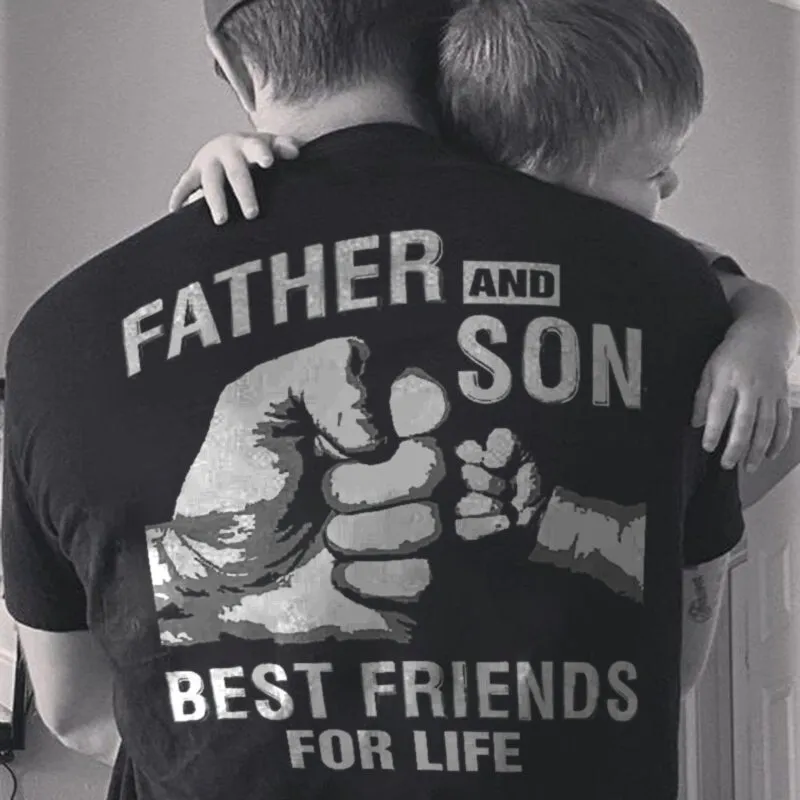 Father And Son Best Friends For Life Printed Men's T-shirt Sold Out sold by Polyalien