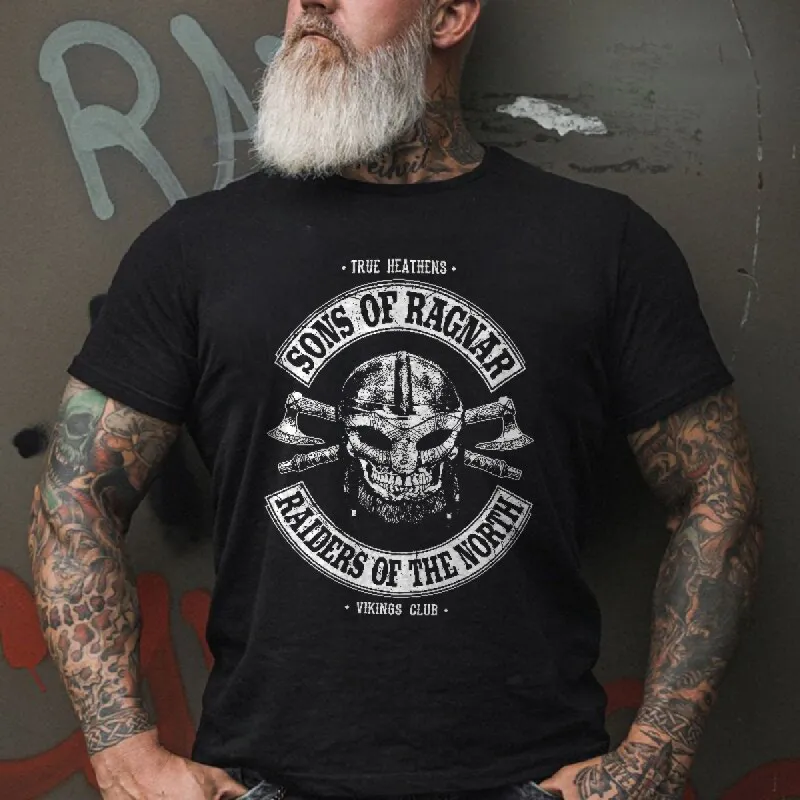 Viking Sons Of Ragnar Raiders Of The North Printed Men's T-shirt sold by Polyalien
