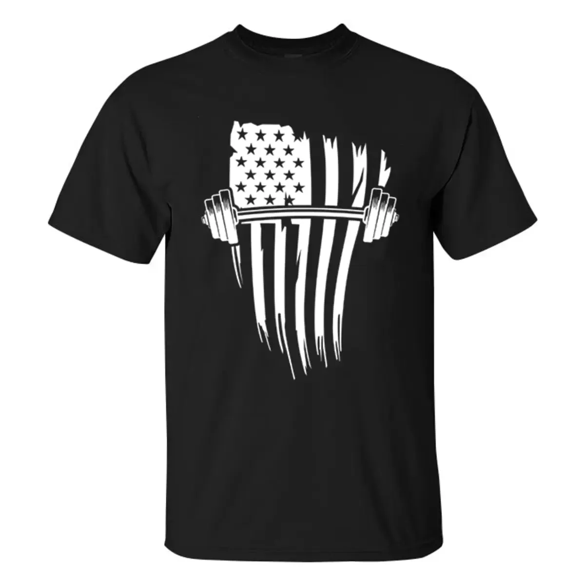 Flag With Iron Printed Men's T-shirt sold by Polyalien product image thumbnail 2