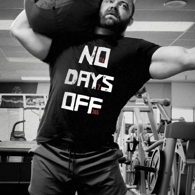 NO DAYS OFF Printed Men's T-shirt sold by Polyalien